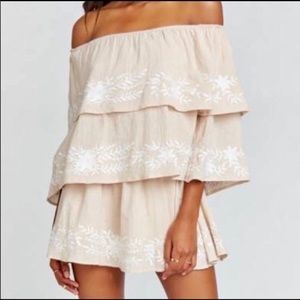 Show Me Your Mumu tiered shorts romper